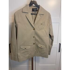 NWT:  Boutique Moschino beige lightweight jacket in size 10- missing belt.